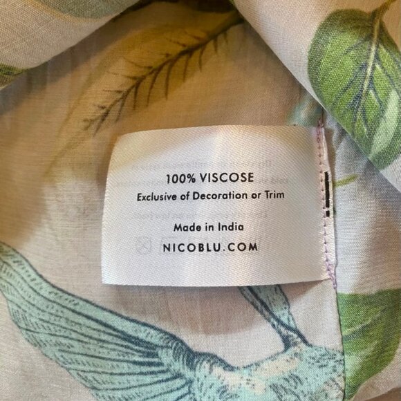 Nicoblu Flora Kaftan Lavender Hummingbird Print Plus Size Beach Swim Cover Up - Picture 9 of 11